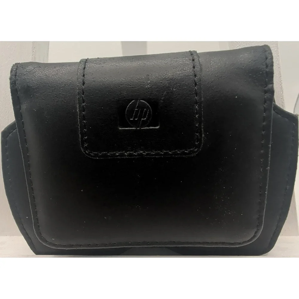 HP Black Belt Clip Case Magnetic Leather Mobile Device Accessory